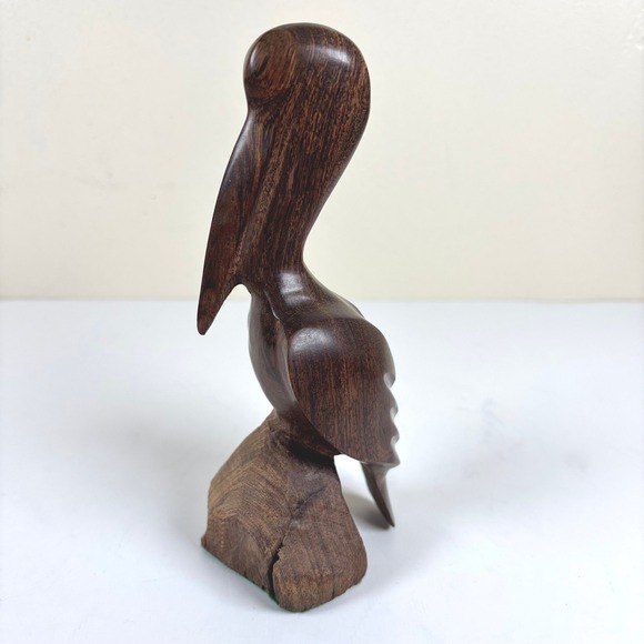 Other - Vintage Hand Carved Ironwood Pelican Sculpture 6.5" Desert Hardwood Figurine MCM